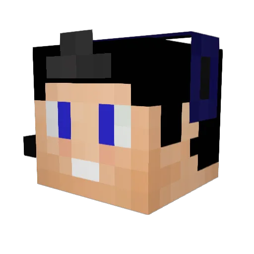 JordzyHD Minecraft avatar head, 3D render
