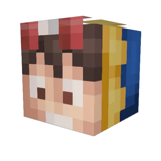 Jorel216 Minecraft avatar head, 3D render