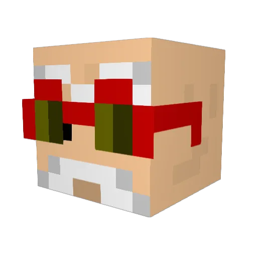 Joreom Minecraft avatar head, 3D render