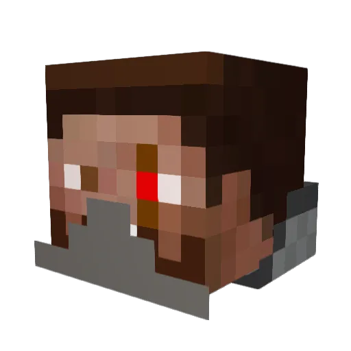 Jorge16May Minecraft avatar head, 3D render
