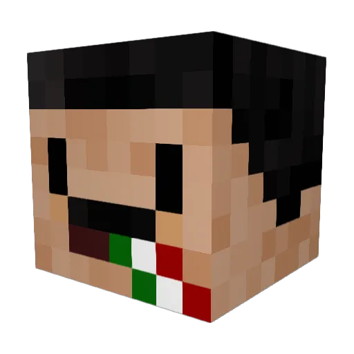 JorgeFreud_ Minecraft avatar head, 3D render