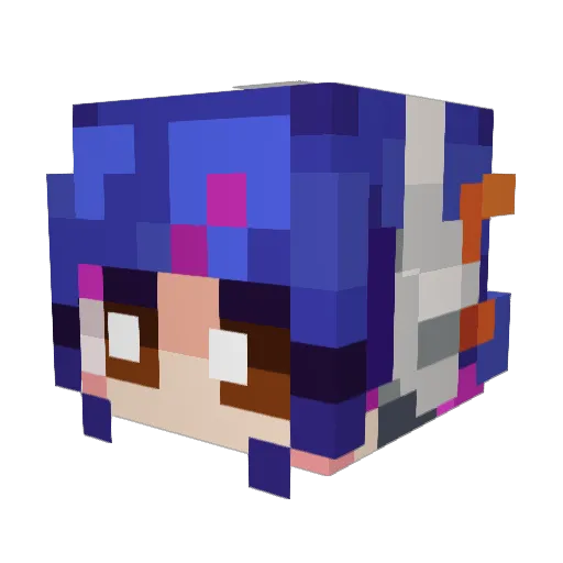 JorgeIX Minecraft avatar head, 3D render