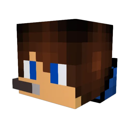 JorgeYT15 Minecraft avatar head, 3D render