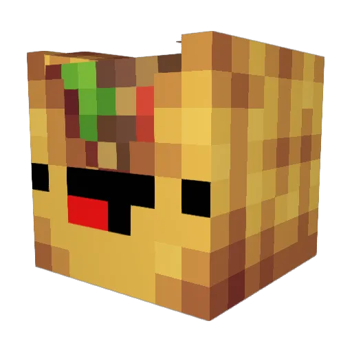 Jorgelido Minecraft avatar head, 3D render