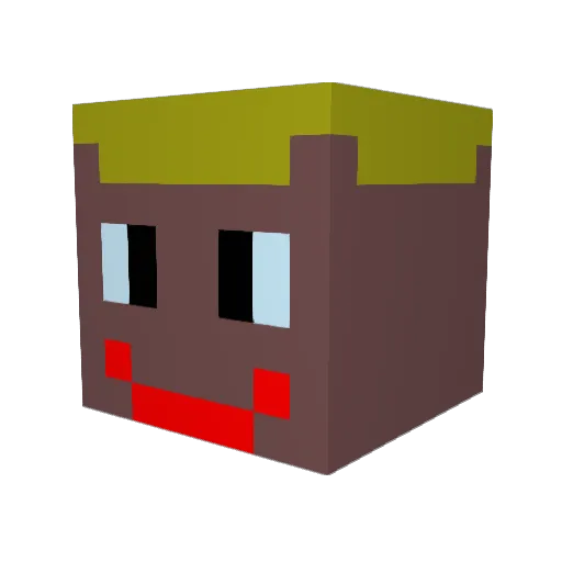 Jorid42 Minecraft avatar head, 3D render