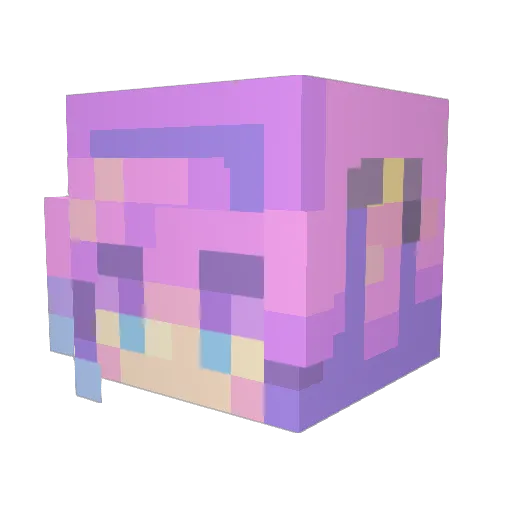 Joridawn Minecraft avatar head, 3D render