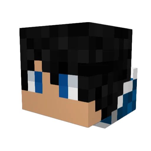 Joris08_king Minecraft avatar head, 3D render