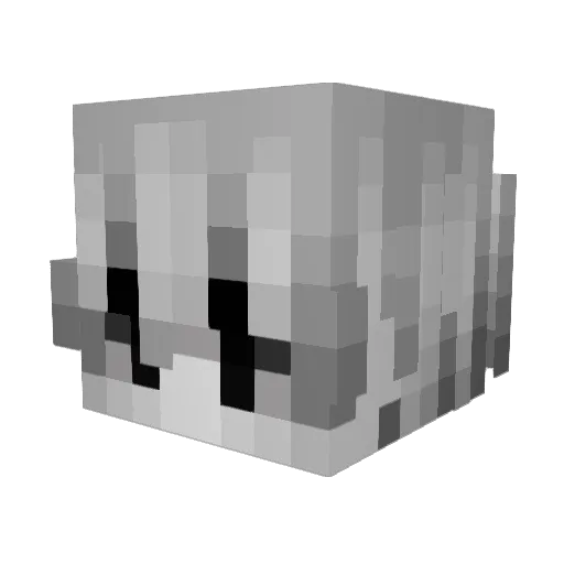 Jorishiki Minecraft avatar head, 3D render