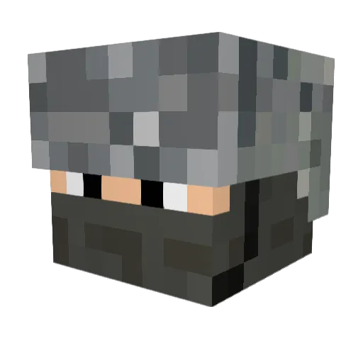 Jormad Minecraft avatar head, 3D render