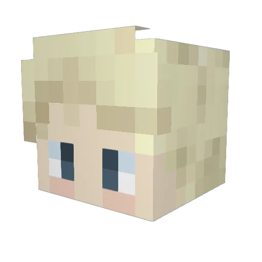 Jormuliii Minecraft avatar head, 3D render