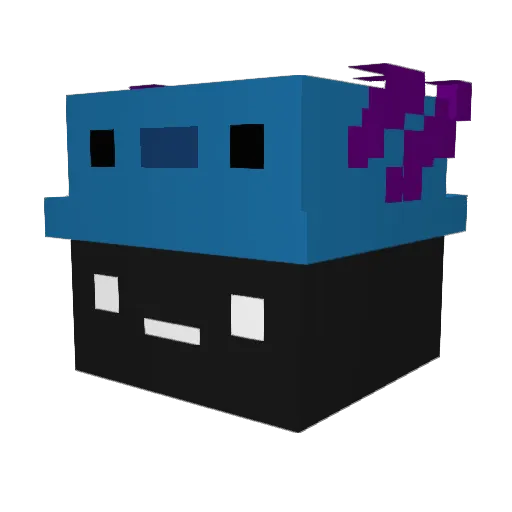 Jormungandr_x Minecraft avatar head, 3D render