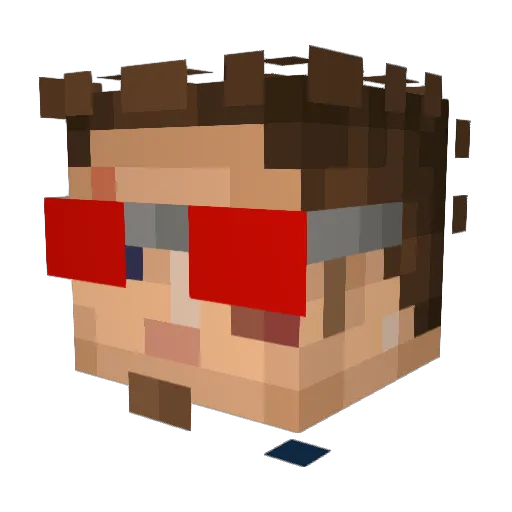 Jornis14 Minecraft avatar head, 3D render