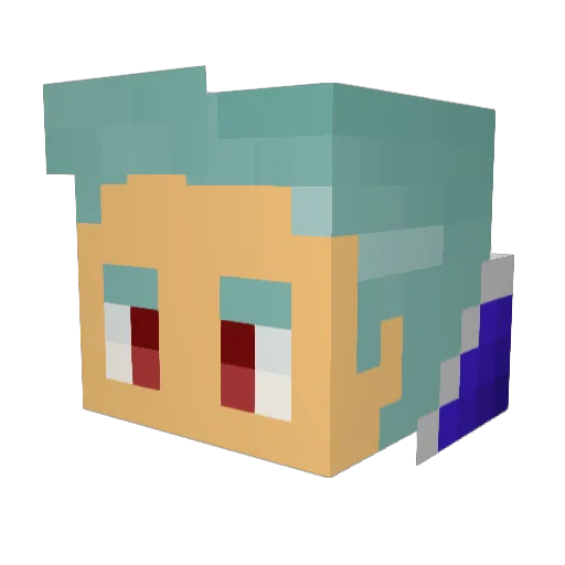 Jorolra Minecraft avatar head, 3D render