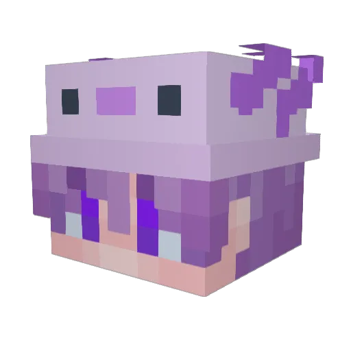 Jorsab Minecraft avatar head, 3D render