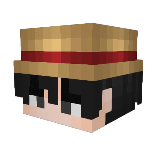 Jorsito Minecraft avatar head, 3D render