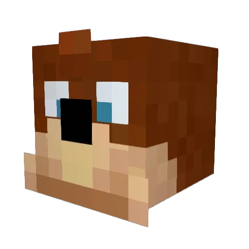 Jorski Minecraft avatar head, 3D render