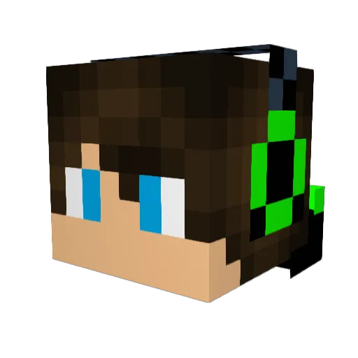 Jort201 Minecraft avatar head, 3D render