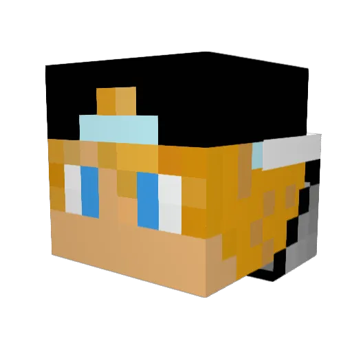 JortSP Minecraft avatar head, 3D render
