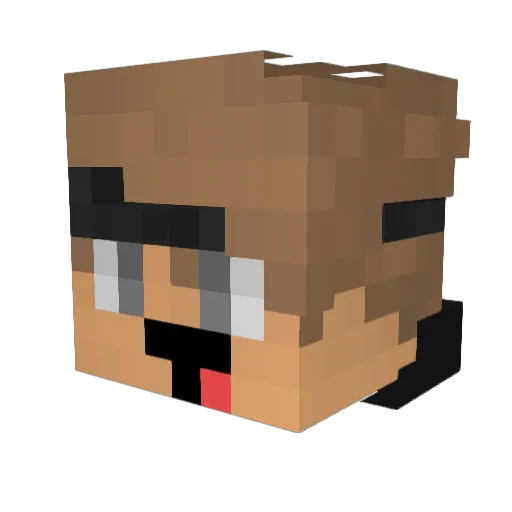 Jortagon Minecraft avatar head, 3D render
