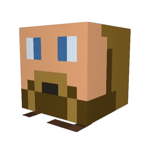 Jorvald Minecraft avatar head, 3D render