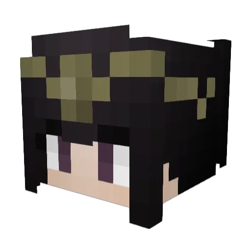 Jorwil Minecraft avatar head, 3D render
