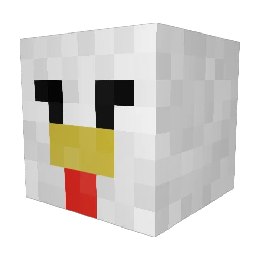 Jorystar Minecraft avatar head, 3D render