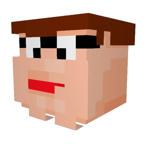 Jos0329 Minecraft avatar head, 3D render
