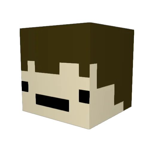 Jos117 Minecraft avatar head, 3D render