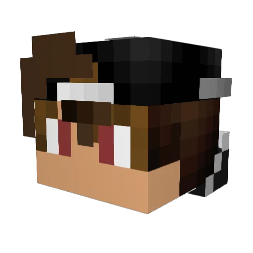 Jos_xD Minecraft avatar head, 3D render