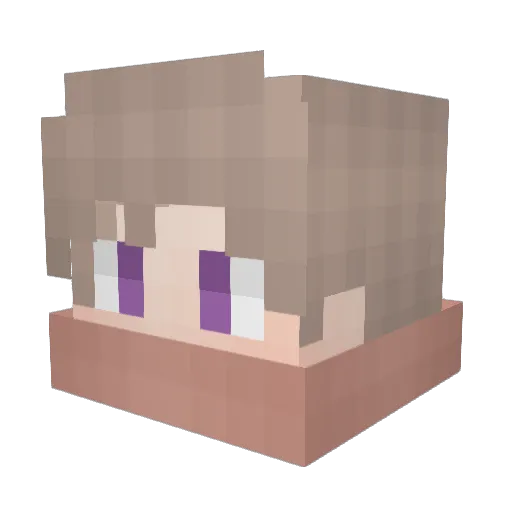 Josai12 Minecraft avatar head, 3D render