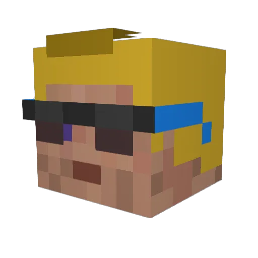 Joscha Minecraft avatar head, 3D render