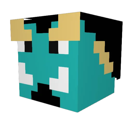 Joschubi Minecraft avatar head, 3D render