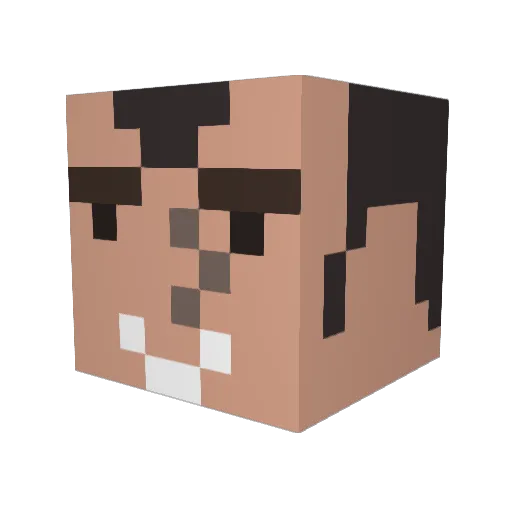 JoseAlmond Minecraft avatar head, 3D render