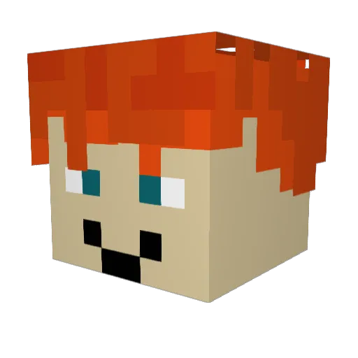 Josef2504 Minecraft avatar head, 3D render