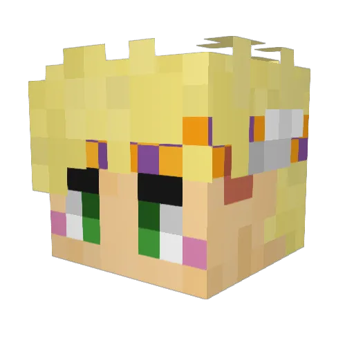 JosefJoestar Minecraft avatar head, 3D render
