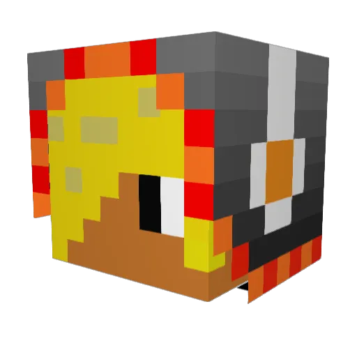 Josef_Arp Minecraft avatar head, 3D render