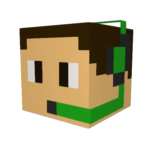 Josefb13 Minecraft avatar head, 3D render