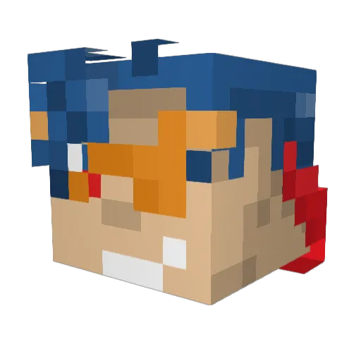 Joseluk Minecraft avatar head, 3D render