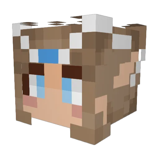 Joselynmel Minecraft avatar head, 3D render