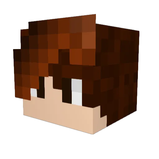 JosephCraftXD Minecraft avatar head, 3D render