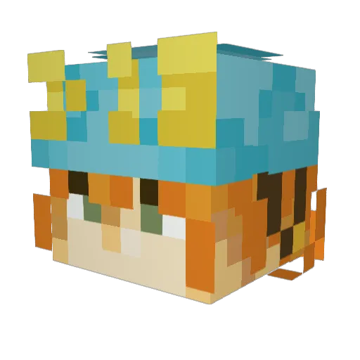 JosephSavoie Minecraft avatar head, 3D render