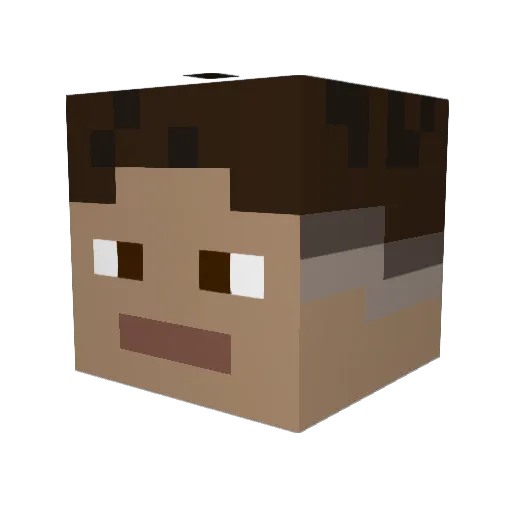 JosephTheRocker Minecraft avatar head, 3D render