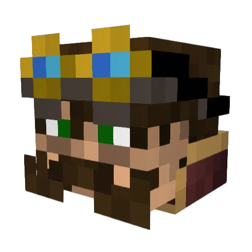 JosephV Minecraft avatar head, 3D render