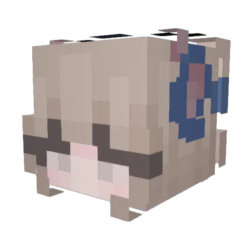 Josephine_33 Minecraft avatar head, 3D render