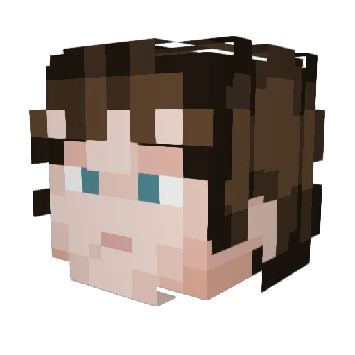 Joserbes Minecraft avatar head, 3D render