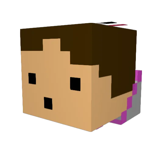 Josevnet Minecraft avatar head, 3D render