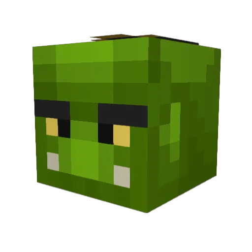 Josey Minecraft avatar head, 3D render