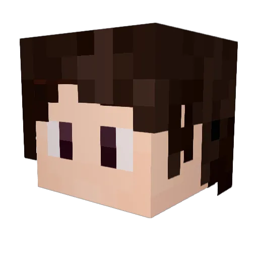 Josfalgico Minecraft avatar head, 3D render