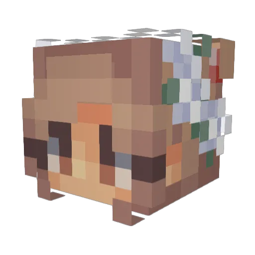 Josfiny Minecraft avatar head, 3D render