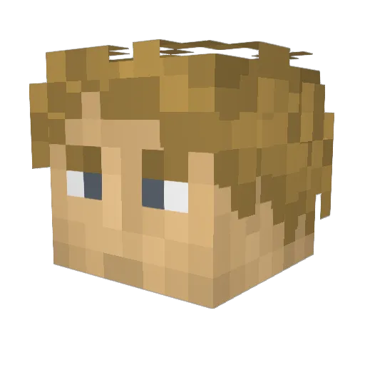 Josh386 Minecraft avatar head, 3D render